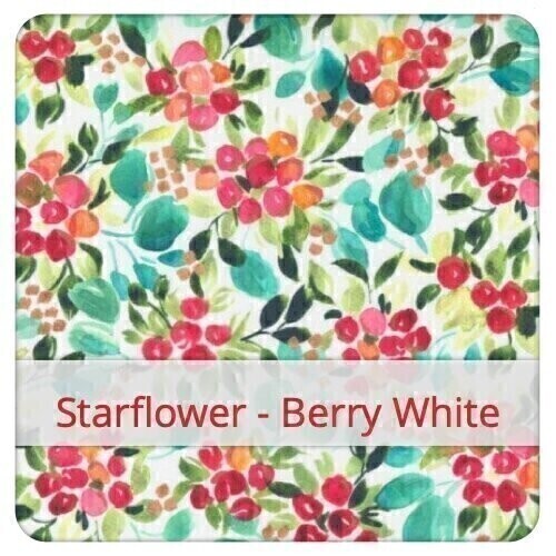 Bread Bag - Starflower - Berry White
