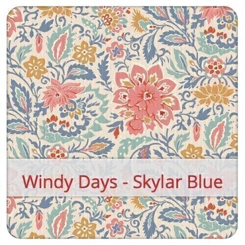 Large Bread Bag - Windy Days - Skylar Blue Large Bread Bag - Windy Days - Skylar Blue