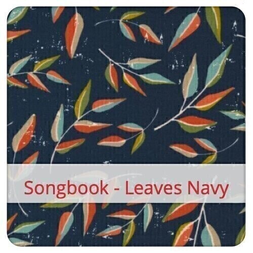 Baguette Tas - Songbook - Leaves Navy Baguette Tas - Songbook - Leaves Navy