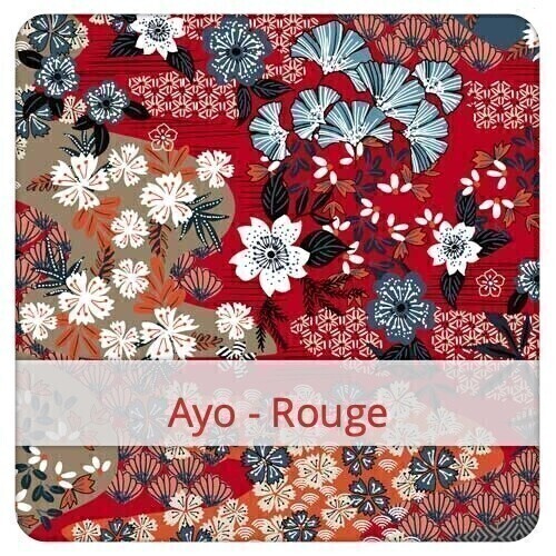 Furoshiki 24x24 - Ayo - Rouge