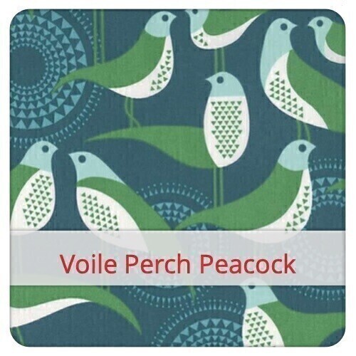 Furoshiki 24x24 - Voile Perch Peacock