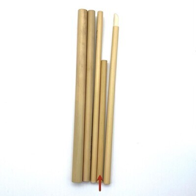 Bamboo Drinking Straw: 14cm Medium