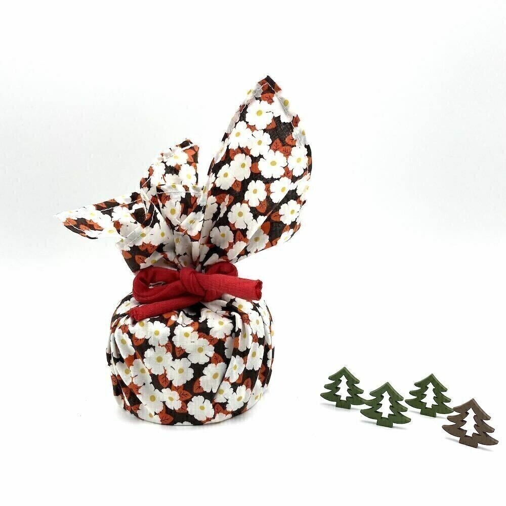 Furoshiki 24x24 - Flower - Red