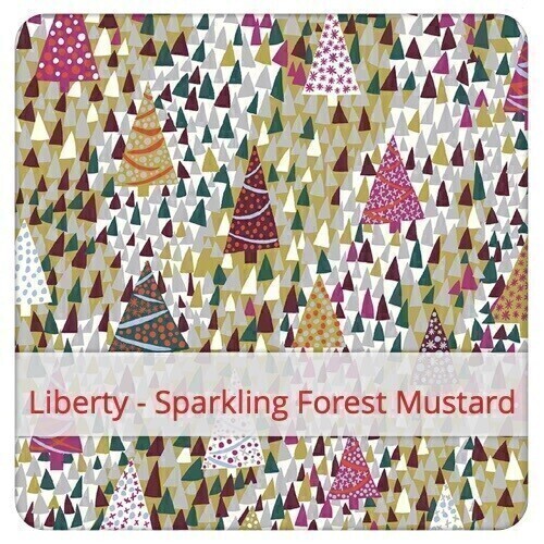 Furoshiki 32x32 - Liberty - Sparkling Forest Mustard