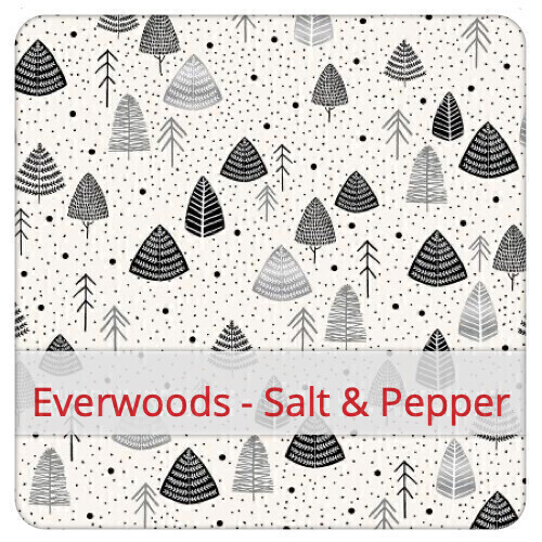 Furoshiki 44x44 - Everwoods - Salt & Pepper