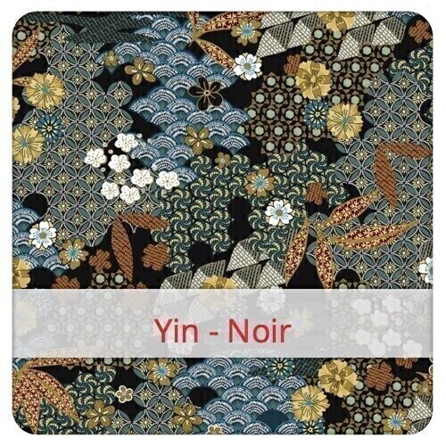 Furoshiki 75x75 - Yin - Noir