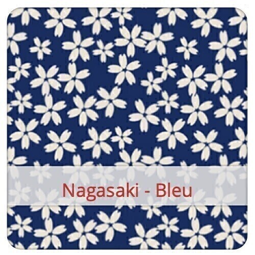 Serviette  20x20cm x 2: Nagasaki - Rouge & Nagasaki - Bleu