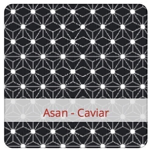 Serviette  20x20cm x 2: Tokyo - Rouge & Asan - Caviar
