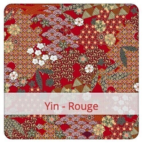 Furoshiki 75x75 - Yin - Rouge