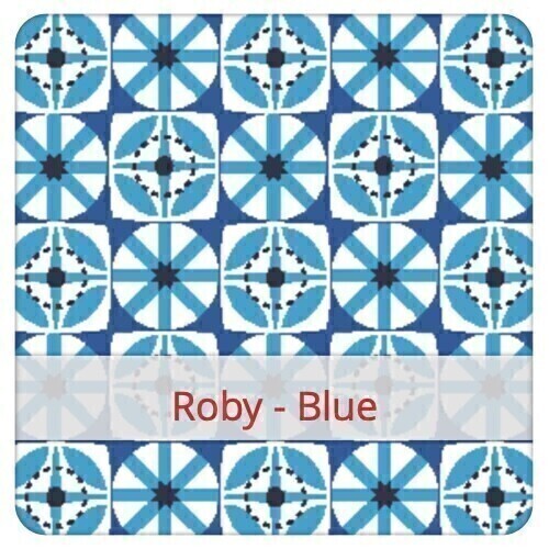 Serviette  20x20cm x 2: Tokyo - Bleu & Roby - Navy