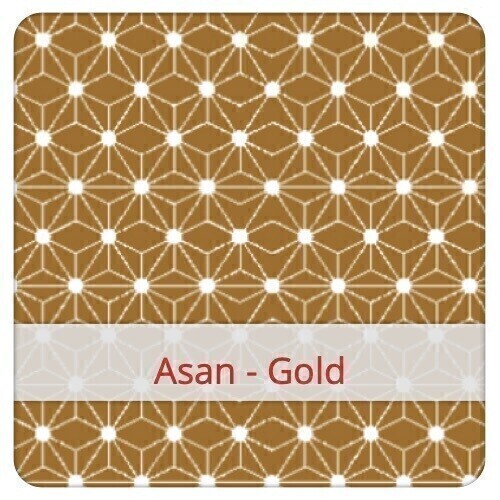 Serviette  20x20cm x 2: Zoumba - Brick & Asan - Gold