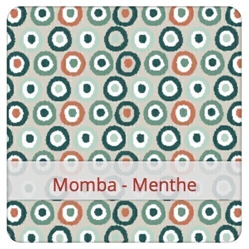 Serviette  20x20cm x 2: Zoumba - Nude & Momba - Menthe