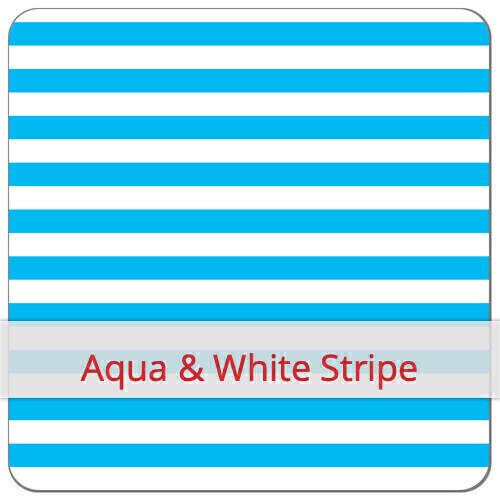 Slim & Short - Aqua & White Stripe