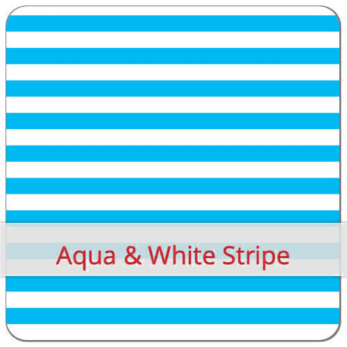 Pochette Mini - Aqua & White Stripe