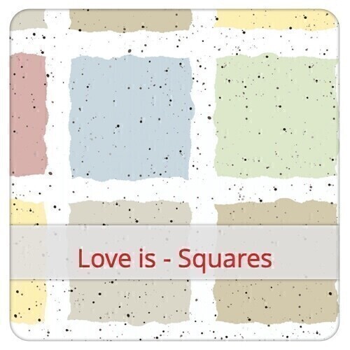 Large Bread Bag - Love is - Squares