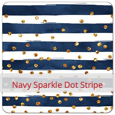 Snack-Beutel - Navy Sparkle Dot Stripe