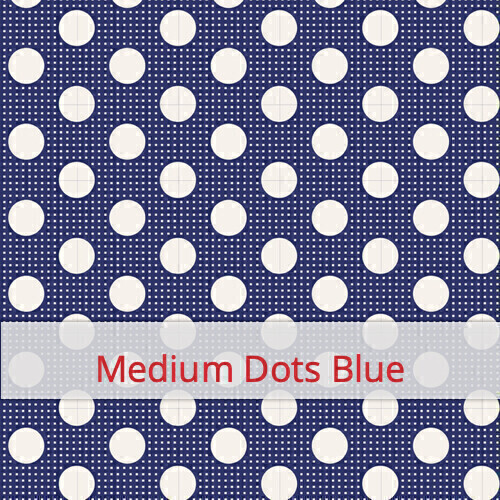 Large Bread Bag - Medium Dots Blue
