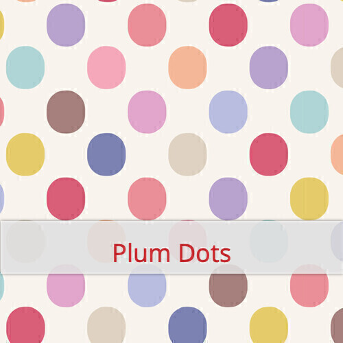 Baguette Bag - Plum Dots