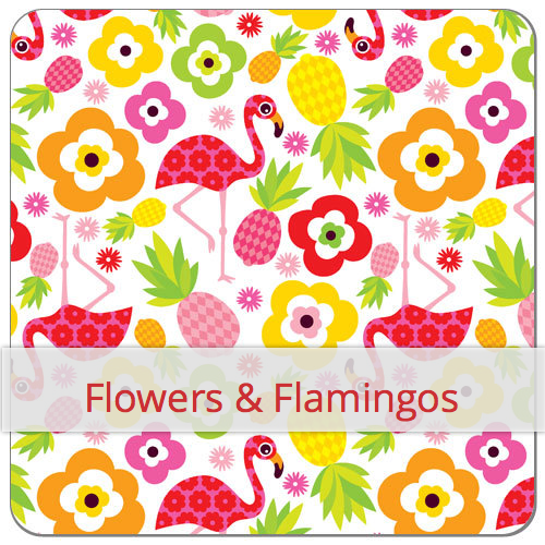 Mini Bag - Flowers & Flamingos