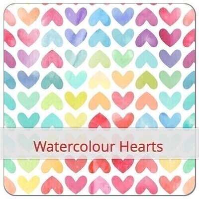 Pochette Baguette - Watercolour Hearts