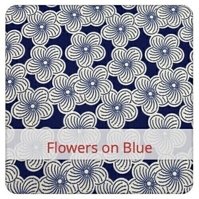 Sandwich Grote - Flowers on Blue