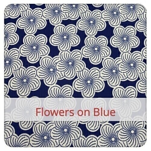 Slim & Short - Flowers on Blue