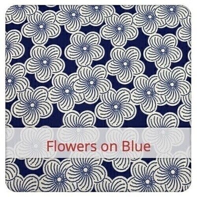 Slim & Short - Flowers on Blue