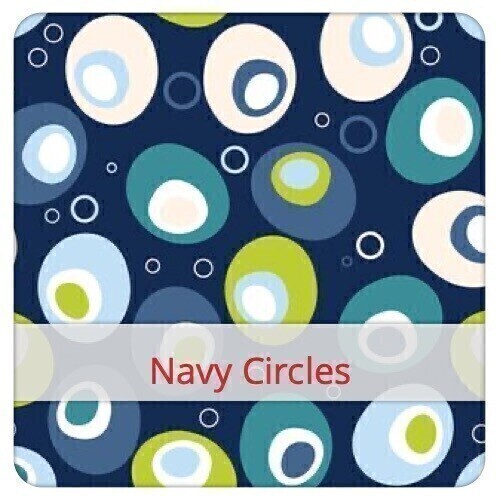 Slim & Short - Navy Circles