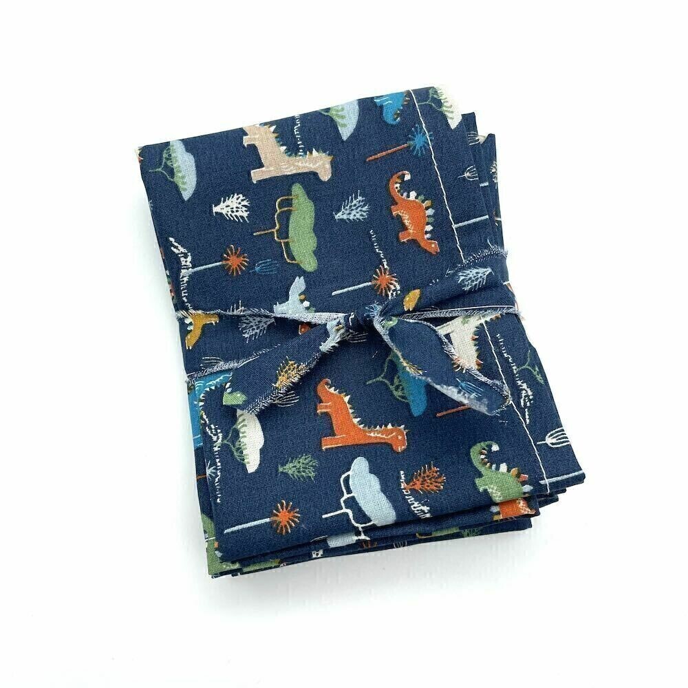 Mouchoirs - Set de 3 - Jurassic - Petrole