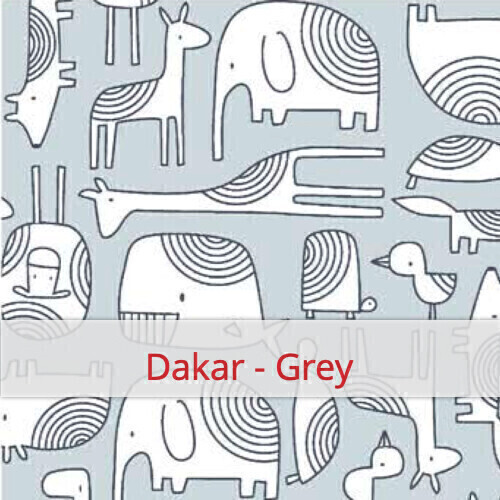 Herbruikbare Zakdoeken - Zakje van 5 - Dakar - Grey