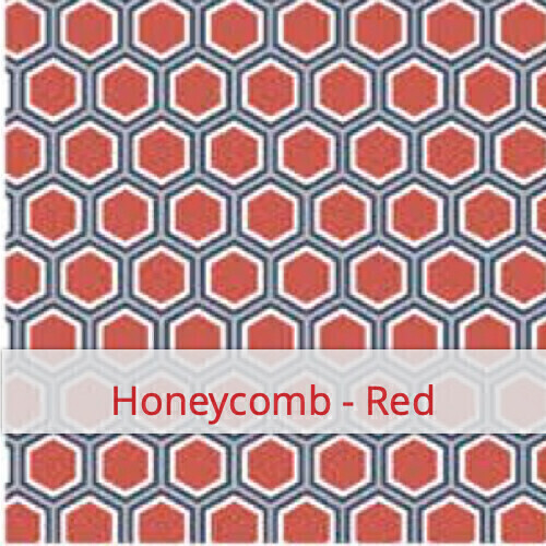 Furoshiki 32x32 - Honeycomb - Red