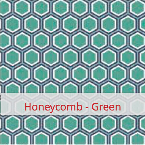 Furoshiki 24x24 - Honeycomb - Green