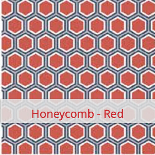 Furoshiki 24x24 - Honeycomb - Red