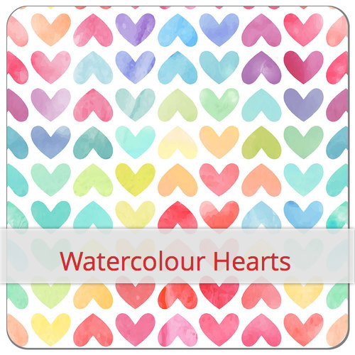 Slim & Short - Watercolour Hearts