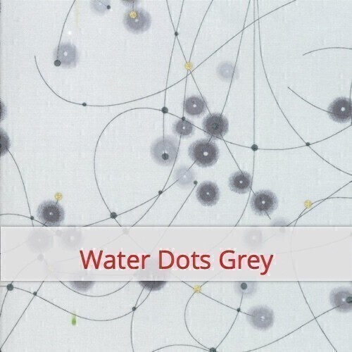 Baguette Bag - Day in Paris: Water Dots Grey