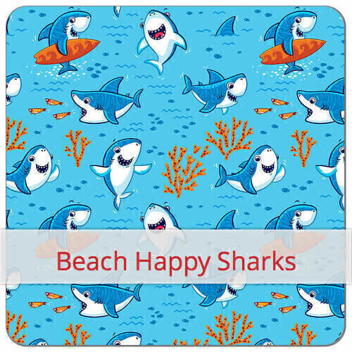 Wrap - Beach Happy Sharks