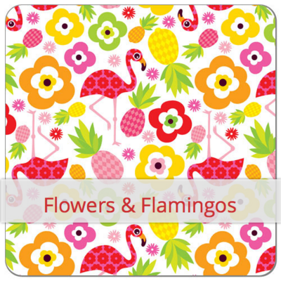 Snack-Beutel - Flowers & Flamingos