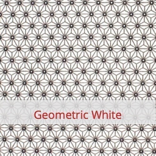 Scrunchie - Geometric White