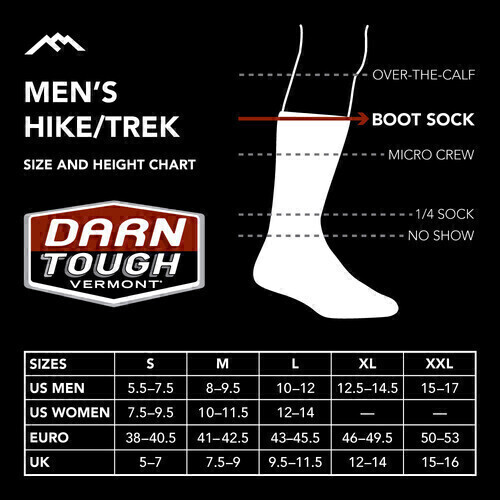 Darn Tough - Hiker: Hommes Botte - Charcoal - M
