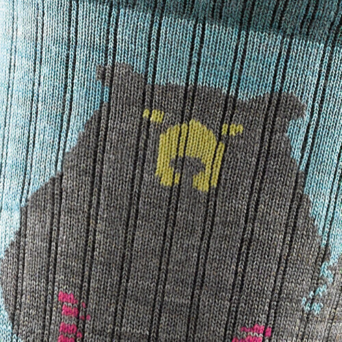Darn Tough - Hiker: Womens Micro Crew - Aqua Bear Town - L