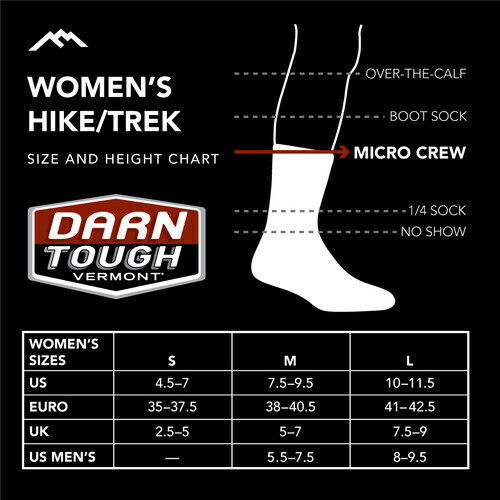 Darn Tough - Hiker: Womens Micro Crew - Eclipse - L