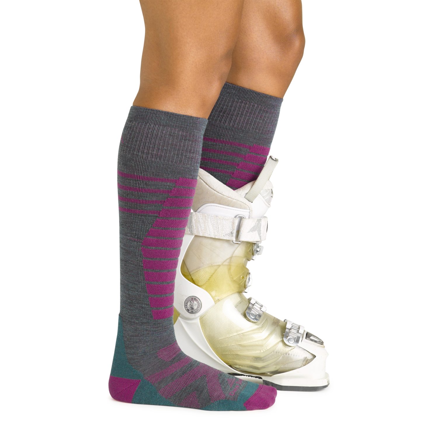 Darn Tough - Snow: Womens Over the Calf - Teal - M