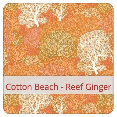 Large Bread Bag - Cotton Beach - Reef Ginger