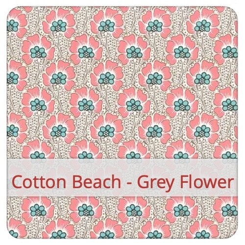 Broodzakjes - Cotton Beach - Grey Flower Broodzakjes - Cotton Beach - Grey Flower
