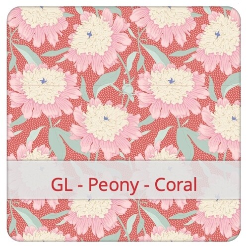 Oven Mitts - GL - Peony - Coral