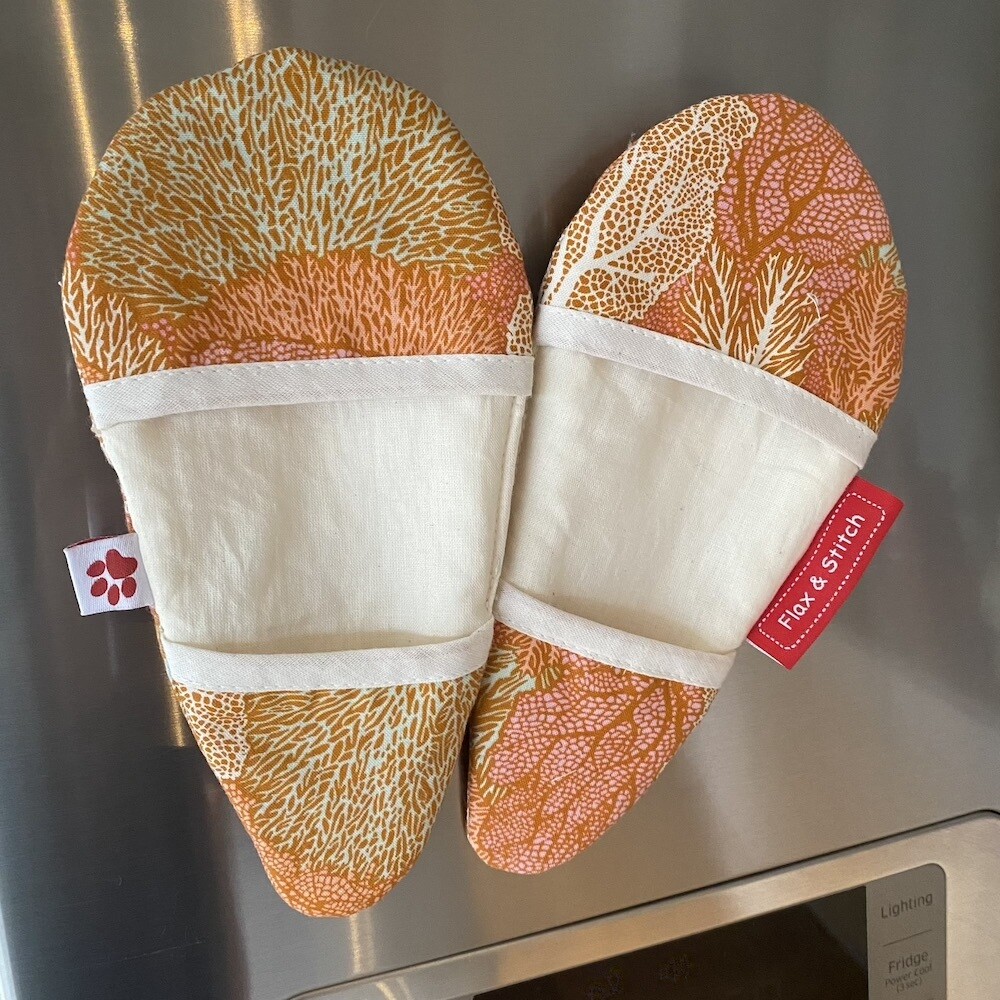 Oven Mitts - Cotton Beach - Reef Ginger