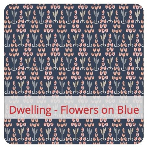 Sac à Pain Grand - Dwelling - Flowers on Blue