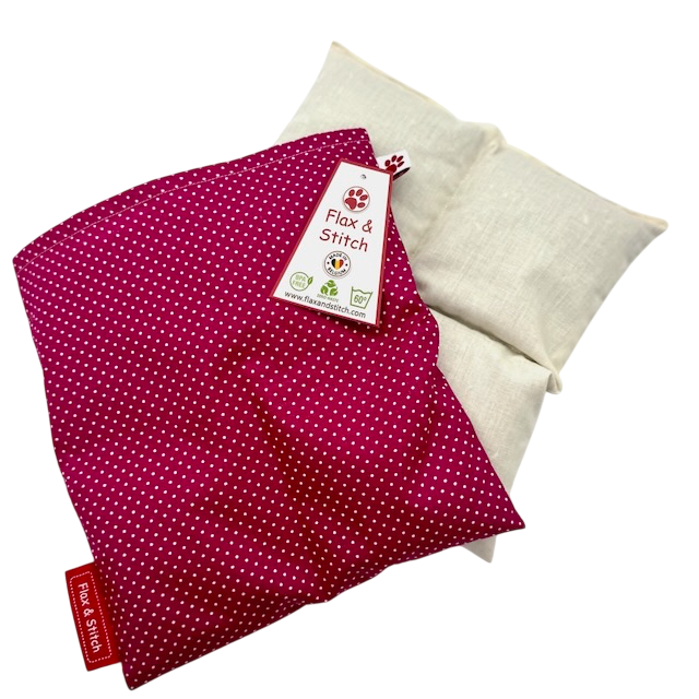 Organic Flaxseed Heating Pad - Spotty Bordeaux