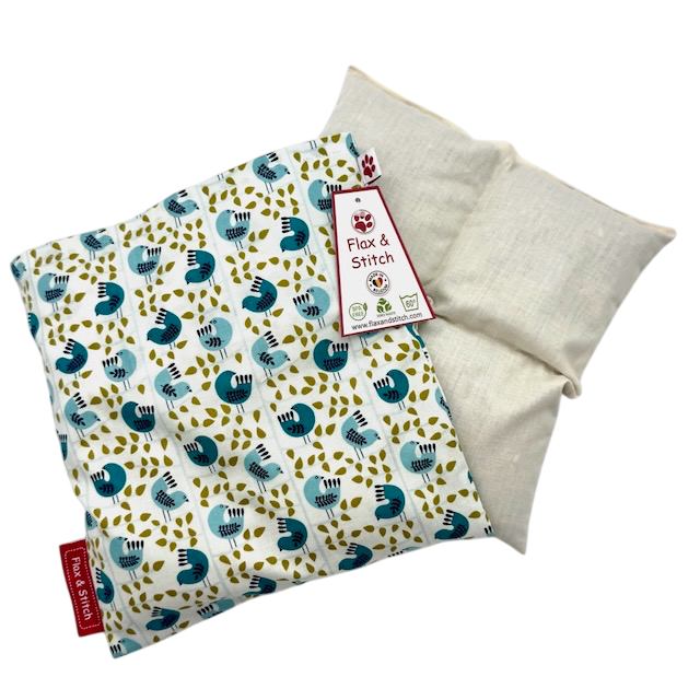 Organic Flaxseed Heating Pad - Birds on Branches