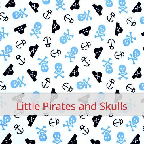 Tissu Eco-PUL - Little Pirates and Skulls